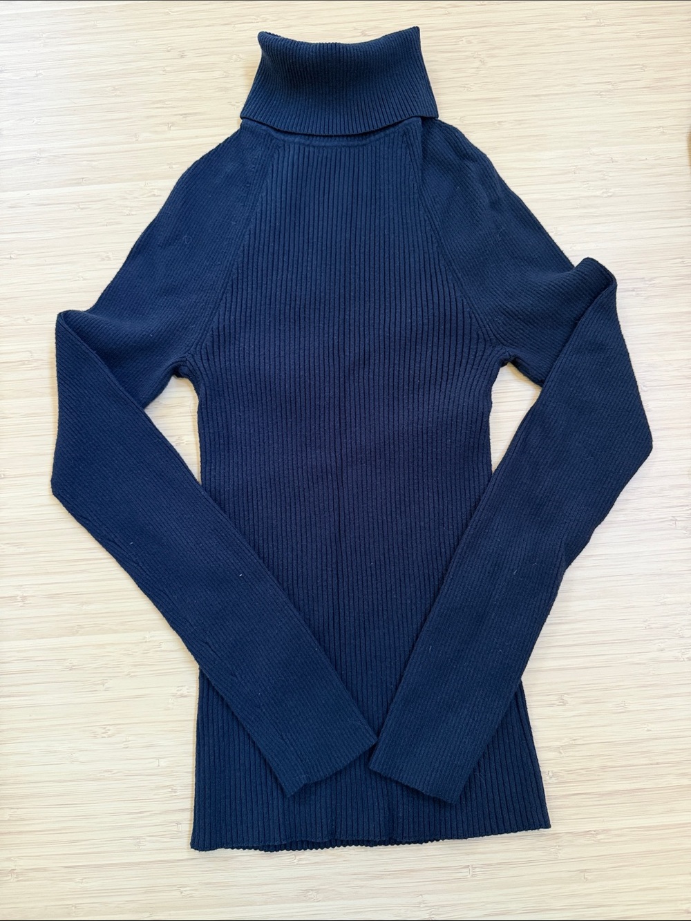Banana Republic Navy Ribbed Turtleneck Sweater